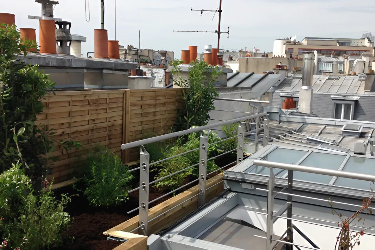 Terrasse sur les toits de Paris